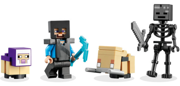 Minifiguras incluidas en el set El Portal en Ruinas de LEGO Minecraft