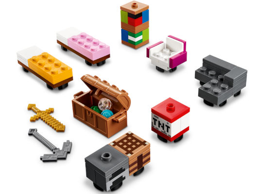 Accesorios del set La Casa del Árbol Moderna de LEGO Minecraft