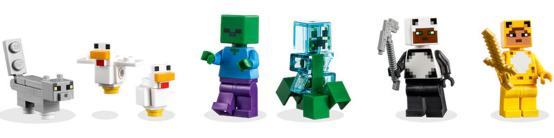 Minifiguras del set La Casa del Árbol Moderna de LEGO Minecraft
