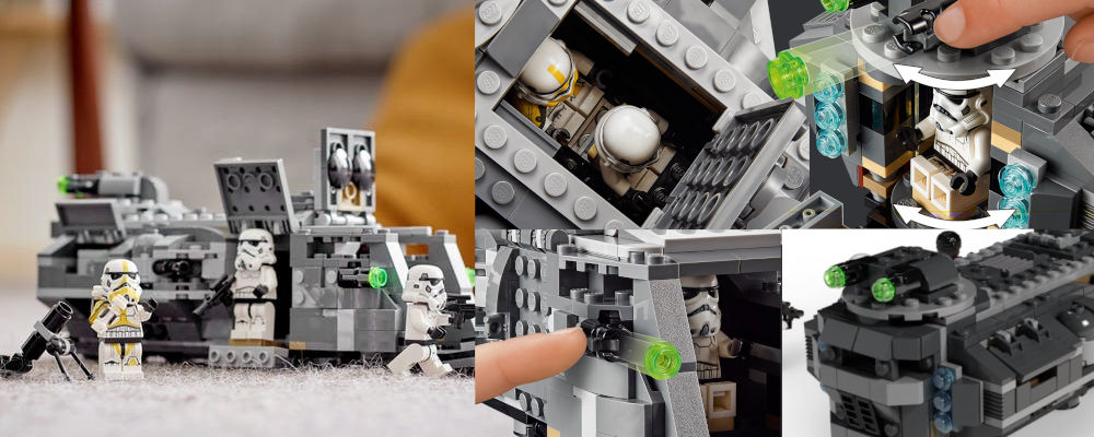 Detalles del Merodeador Blindado Imperial de LEGO
