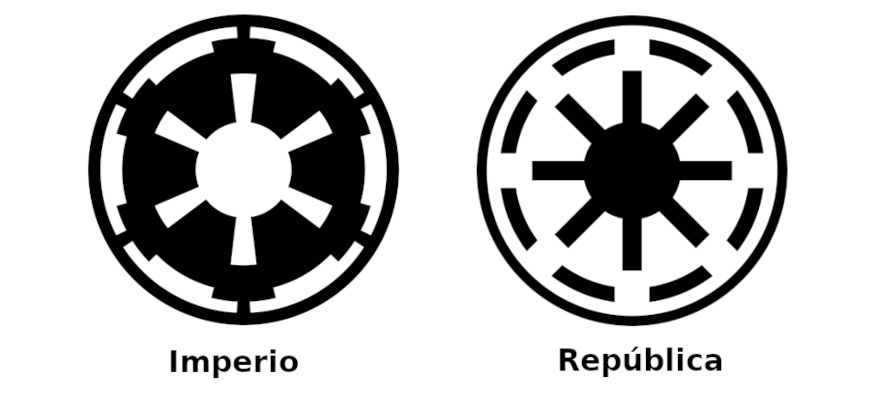 Logos de la república y del imperio