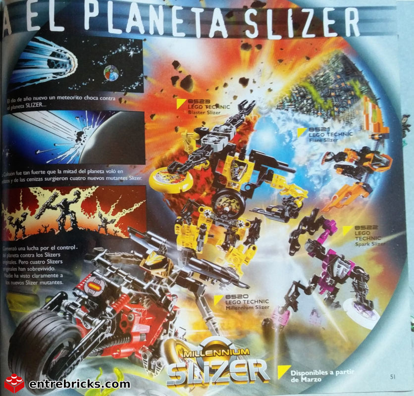 Catalogo del 2000 con los nuevos Slizers y su historia